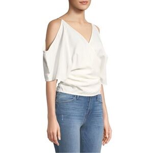 Helmut Lang Elegant White Wrap Top